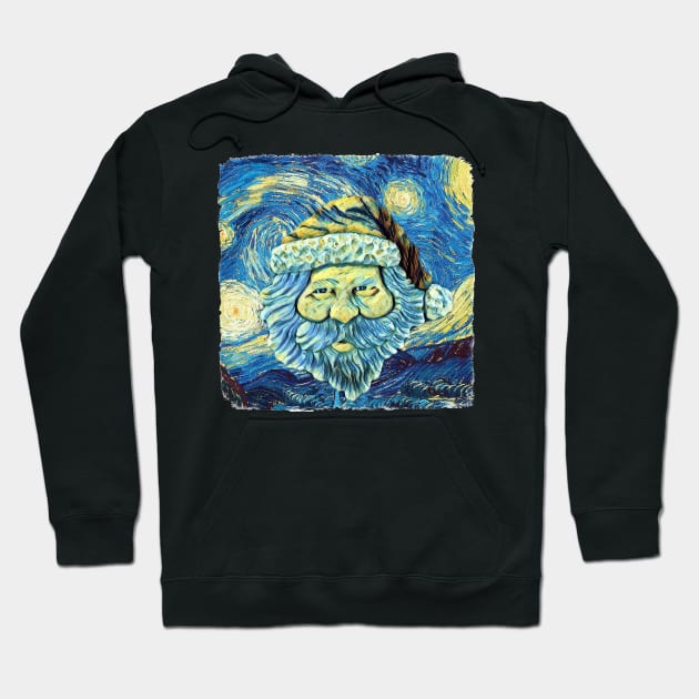 Santa Van Gogh Style Hoodie by todos